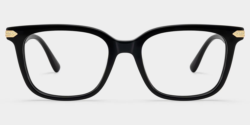 Thomas Rectangle Black Glasses