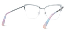 Caporella Cateye Silver Glasses3