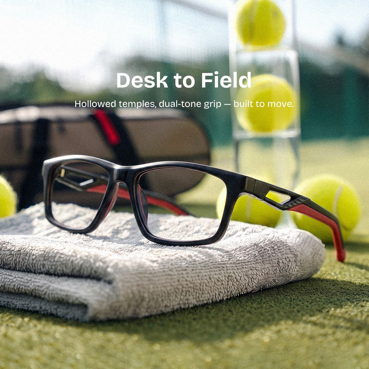 Emory Black Rectangle Frame Glasses for Men | ZEELOOL0