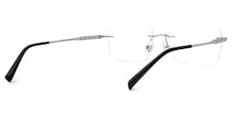 Dinny Rectangle Silver Glasses3