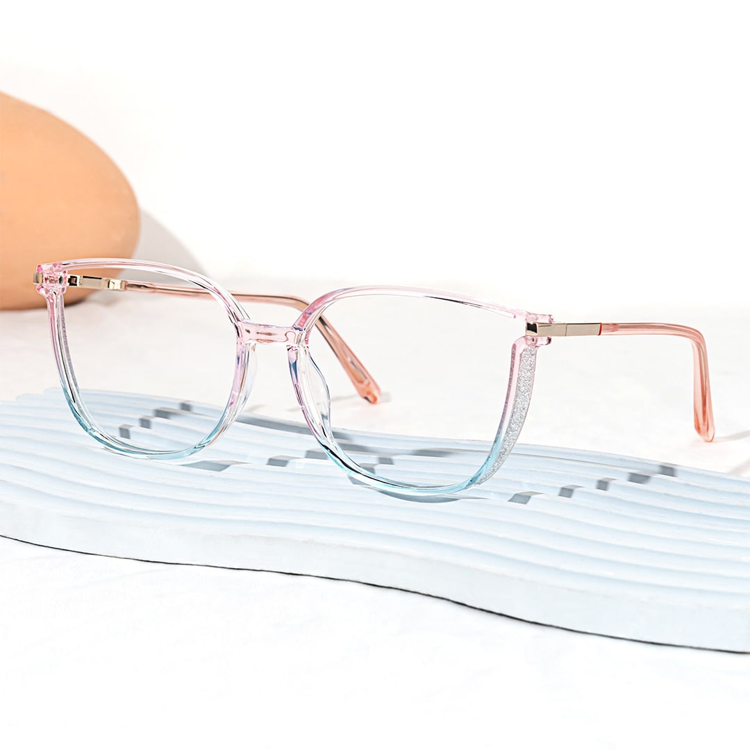 Square Rodz Two-tone Eyeglasses with Crystal Frames4