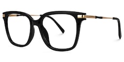 Jacqui Square Black Glasses1