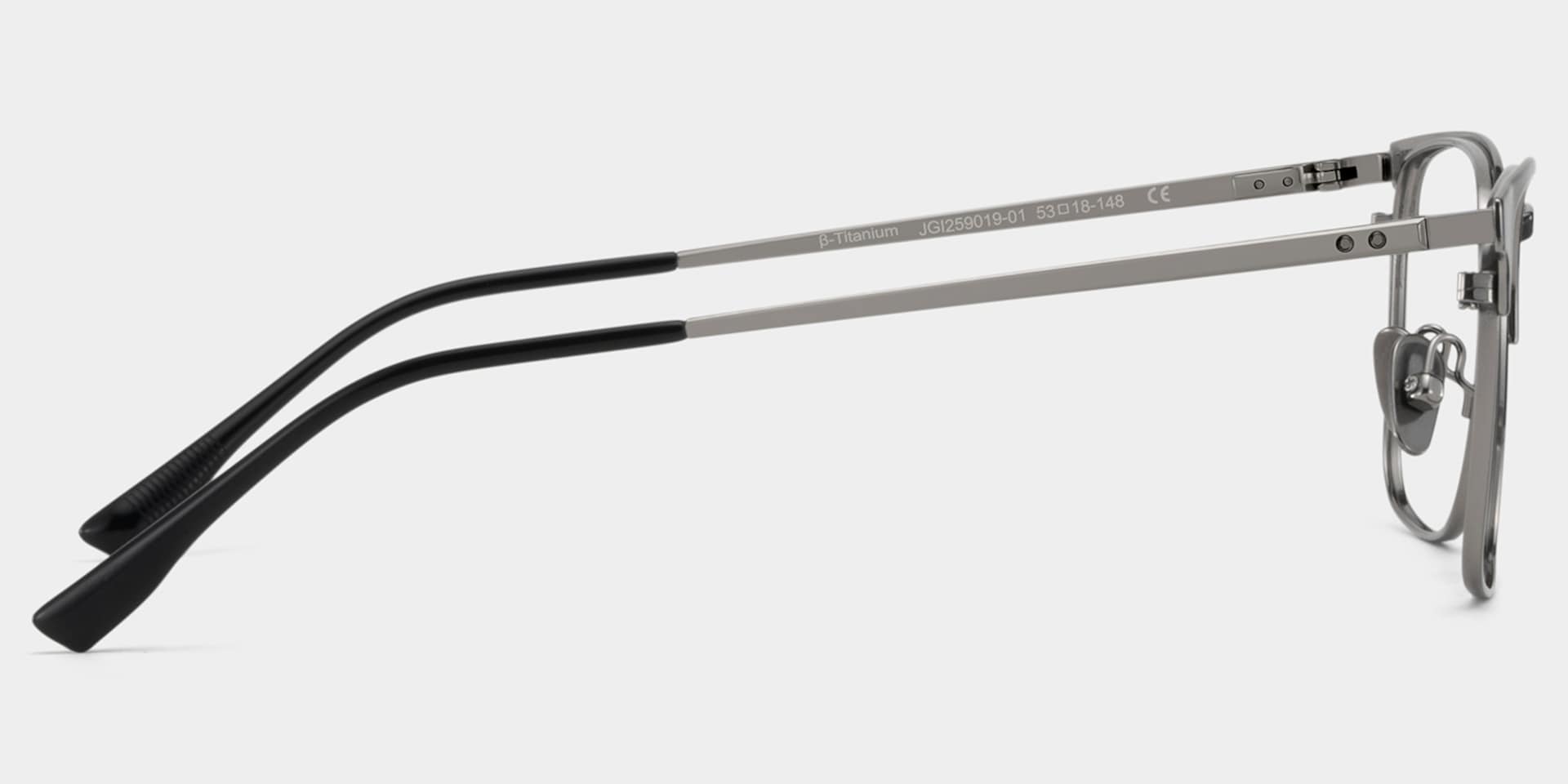 Browline Black Eyeglasses- Cole Titanium Frame Glasses6