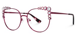 Wallice Cateye Red Glasses1