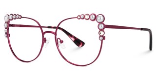 Wallice Cateye Red Glasses1