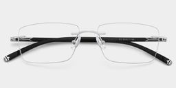 Adeline Rectangle Silver Glasses2