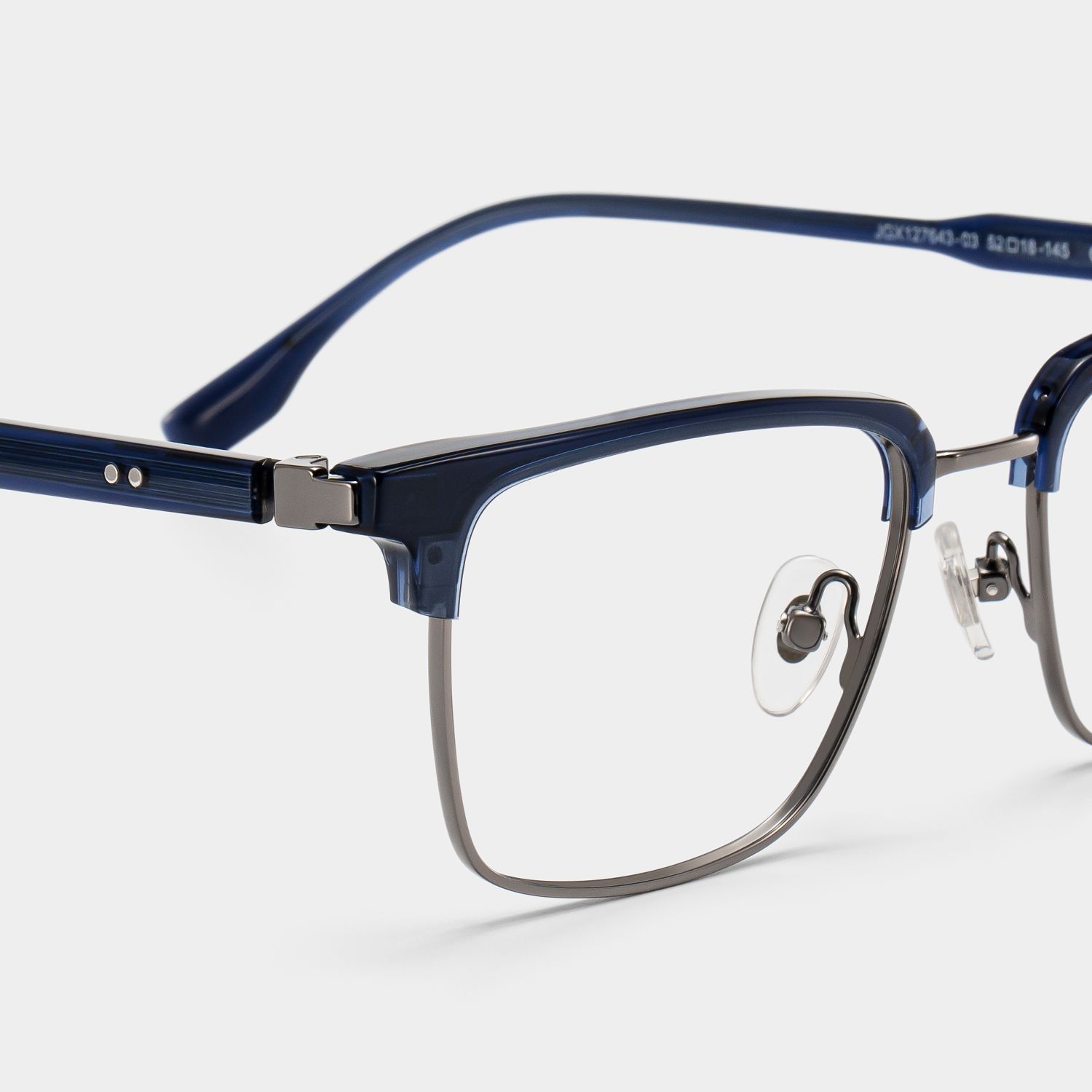 Audrey Blue Browline Glasses Frames for Men | ZEELOOL