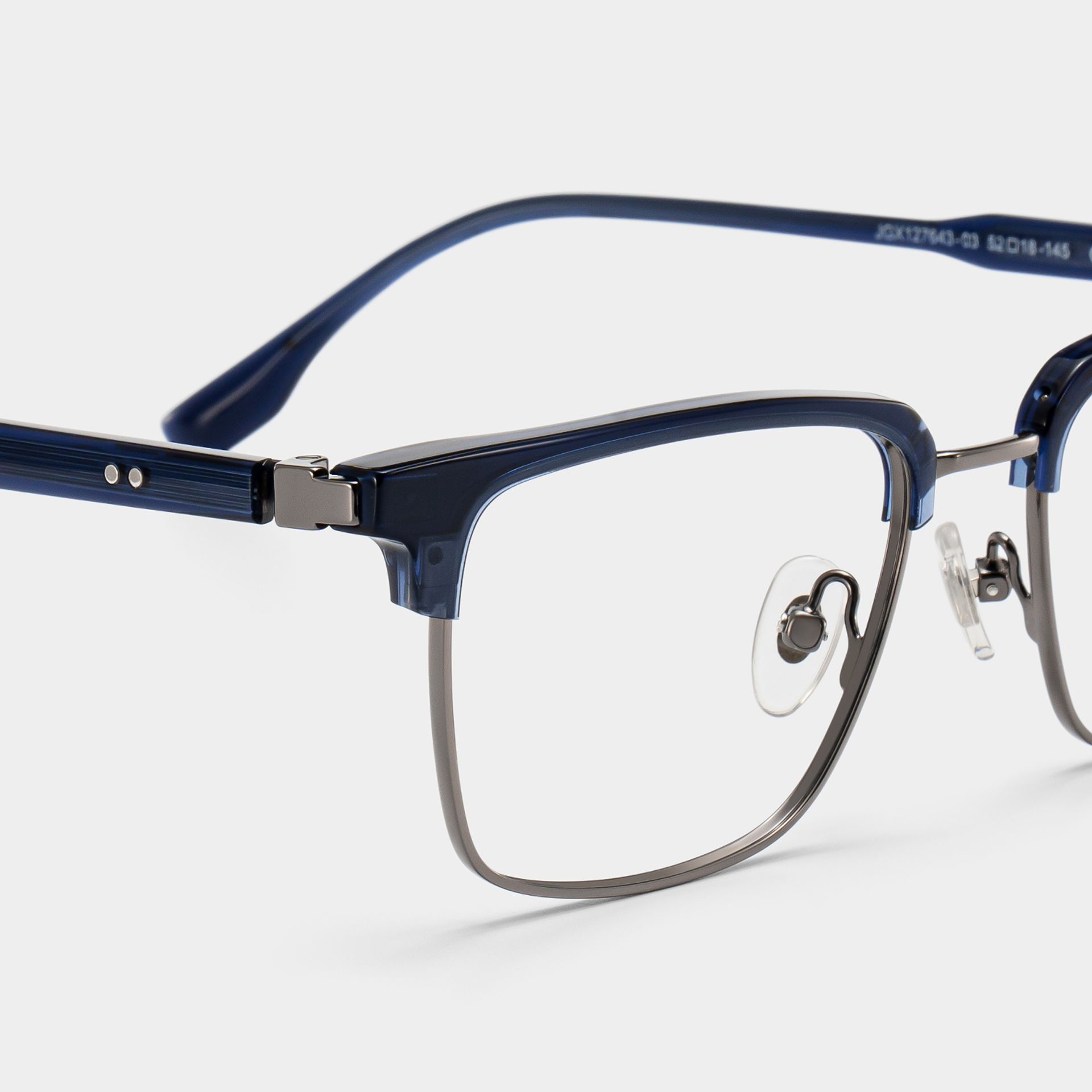 Audrey Blue Browline Glasses Frames for Men | ZEELOOL5