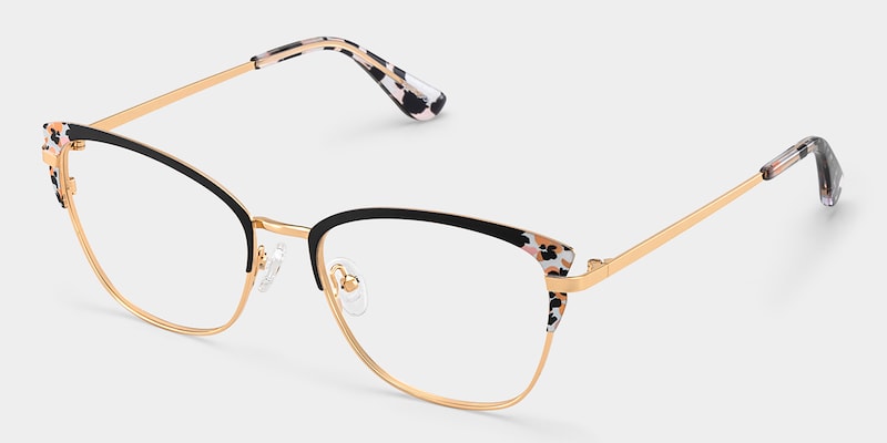 Mariana Black Frame Glasses with Rectangle Frame Online | ZEELOOL2