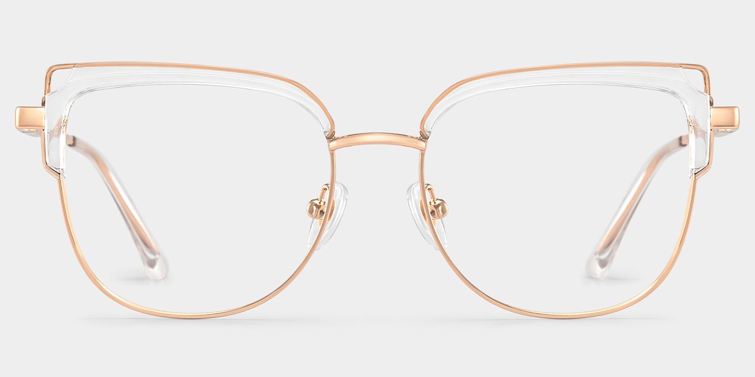 Samson Clear Square Glasses With Adjustable Nose Pads Design