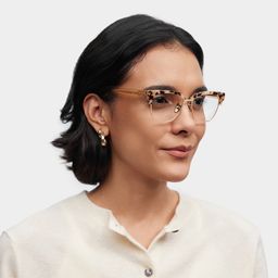 Ellis Tortoise Browline Glasses1