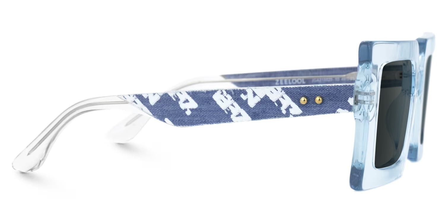 Tiffaney Square Blue Glasses2