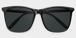 Malika Square Black Polarized Sunglasses2