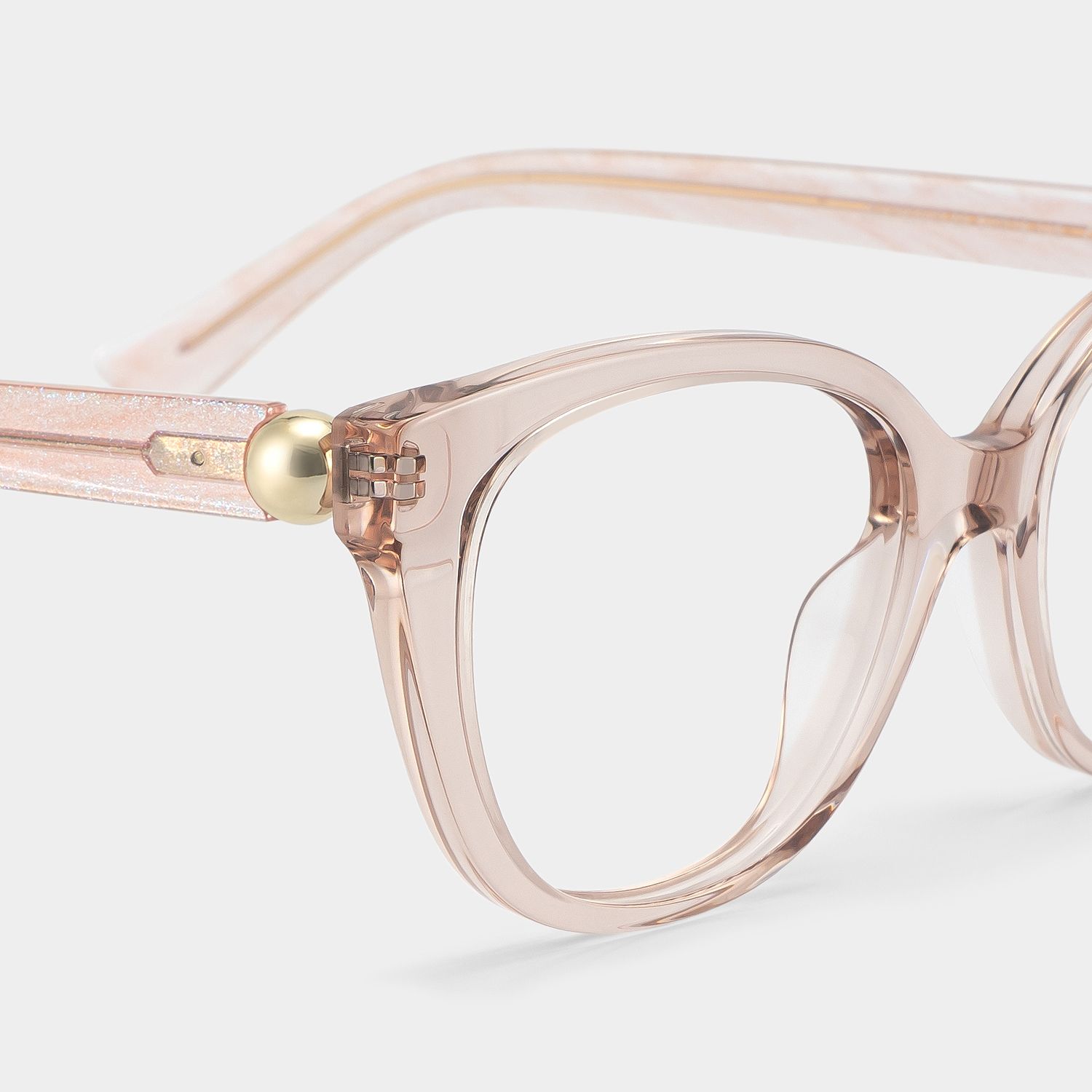 Charlotte Pink Clear Cat Eye Glasses Frames for Sale | Z...4