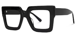 Brandon Square Black Glasses1
