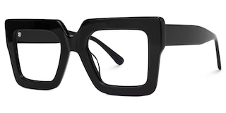 Brandon Square Black Glasses1