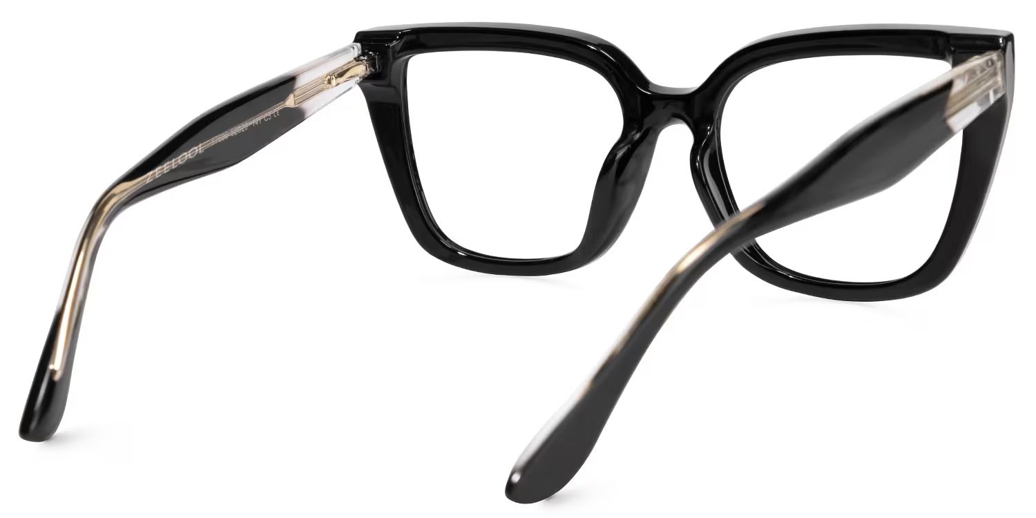 Mirta Square Black Glasses | Zeelool Glasses3