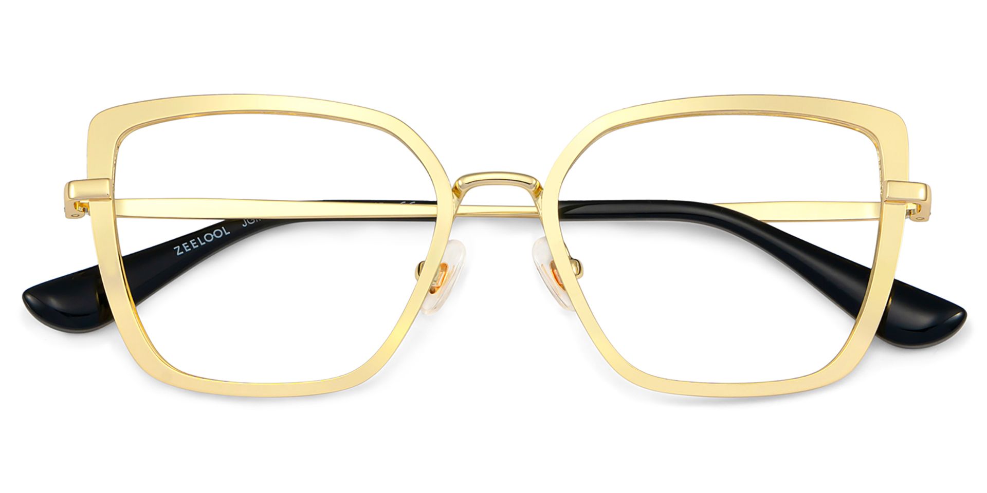 Square Gold Eyeglasses- Max Metal Frame Glasses2