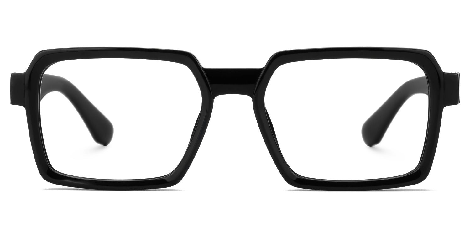Rectangle Fabien Black Color Frame Glasses | Zeelool0