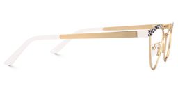 Sydney Cat Eye Black-White Glasses2