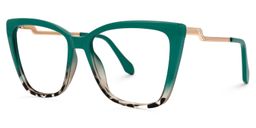 Awilda Cateye Green Glasses1
