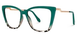 Awilda Cateye Green Glasses1