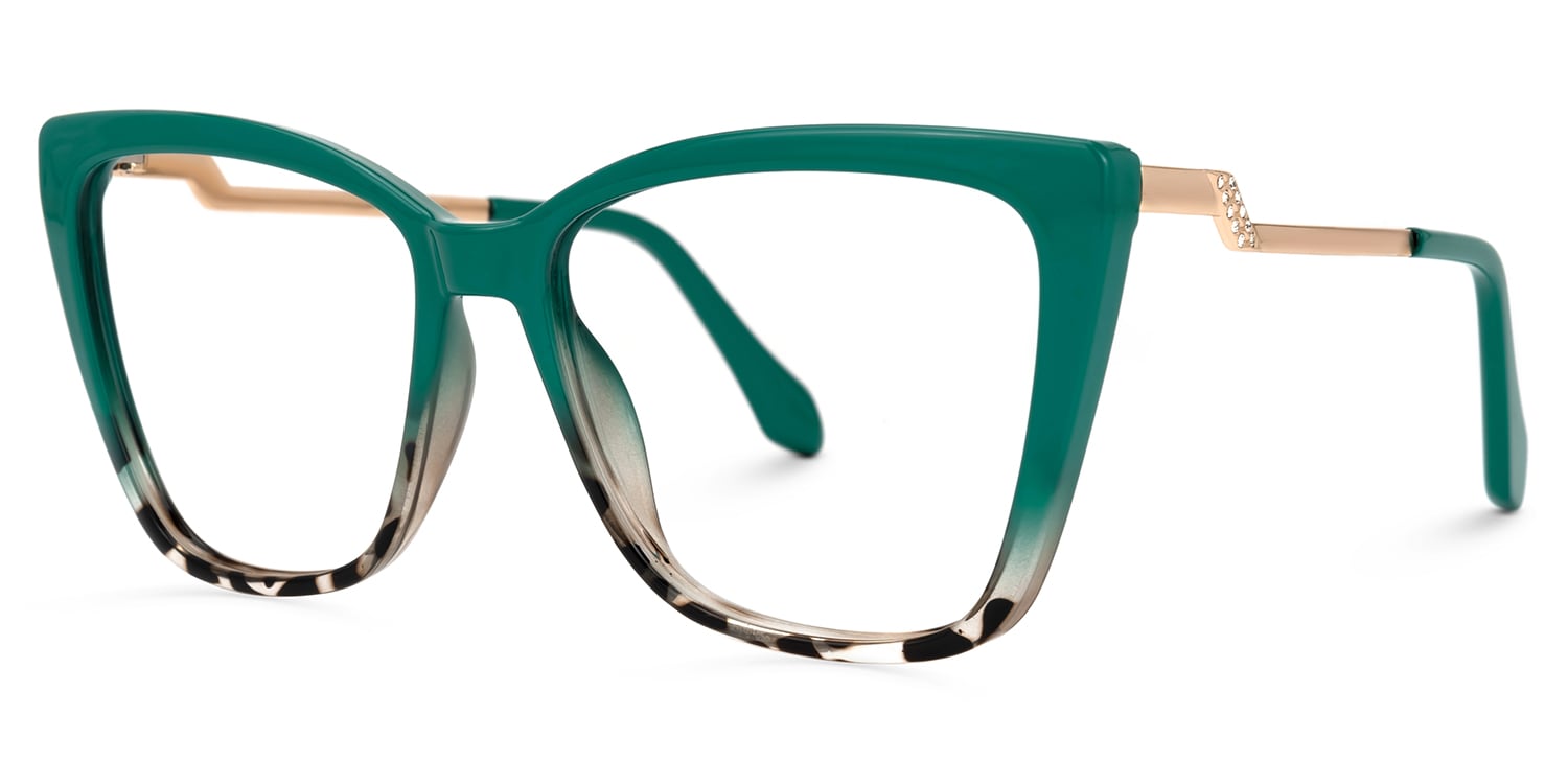 Awilda Cateye Green Glasses