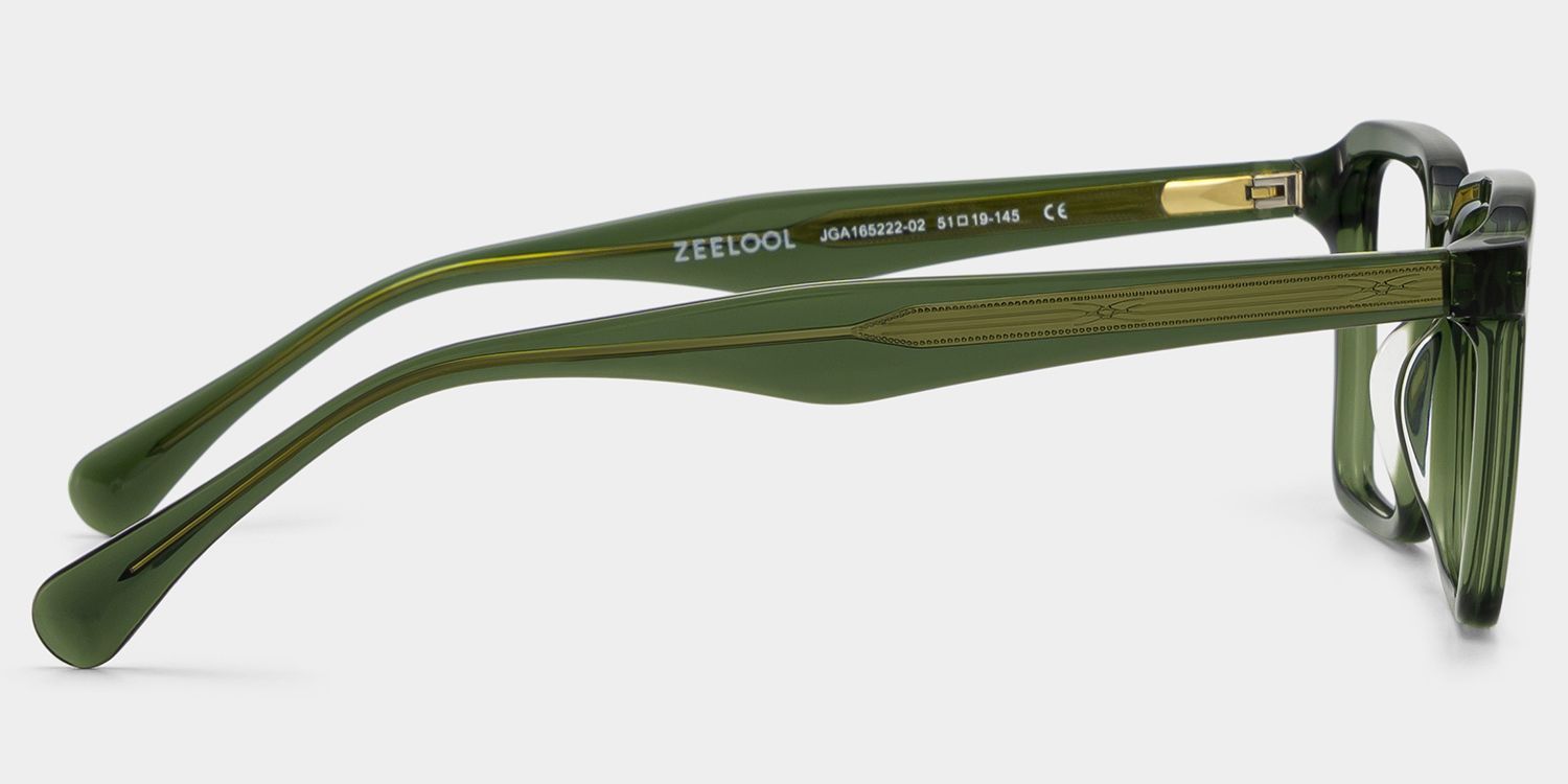 Vickerie Thin Green Glasses in Square Design | Zeelool4