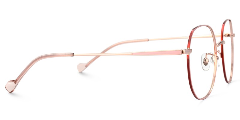 Qusay Round Pink Glasses | Zeelool Glasses2