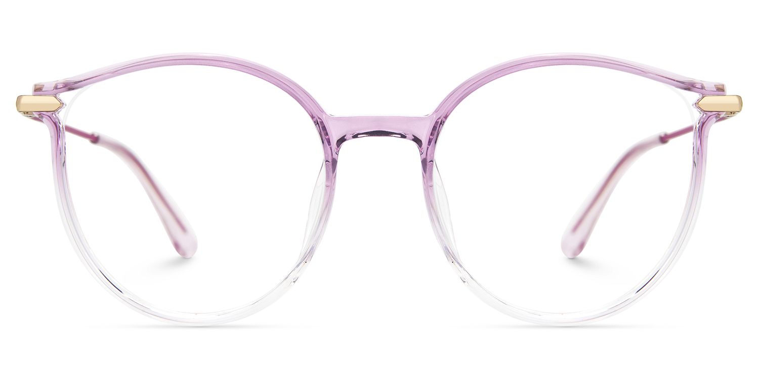 Caylan Round Purple Designer Eyeglass Frames0