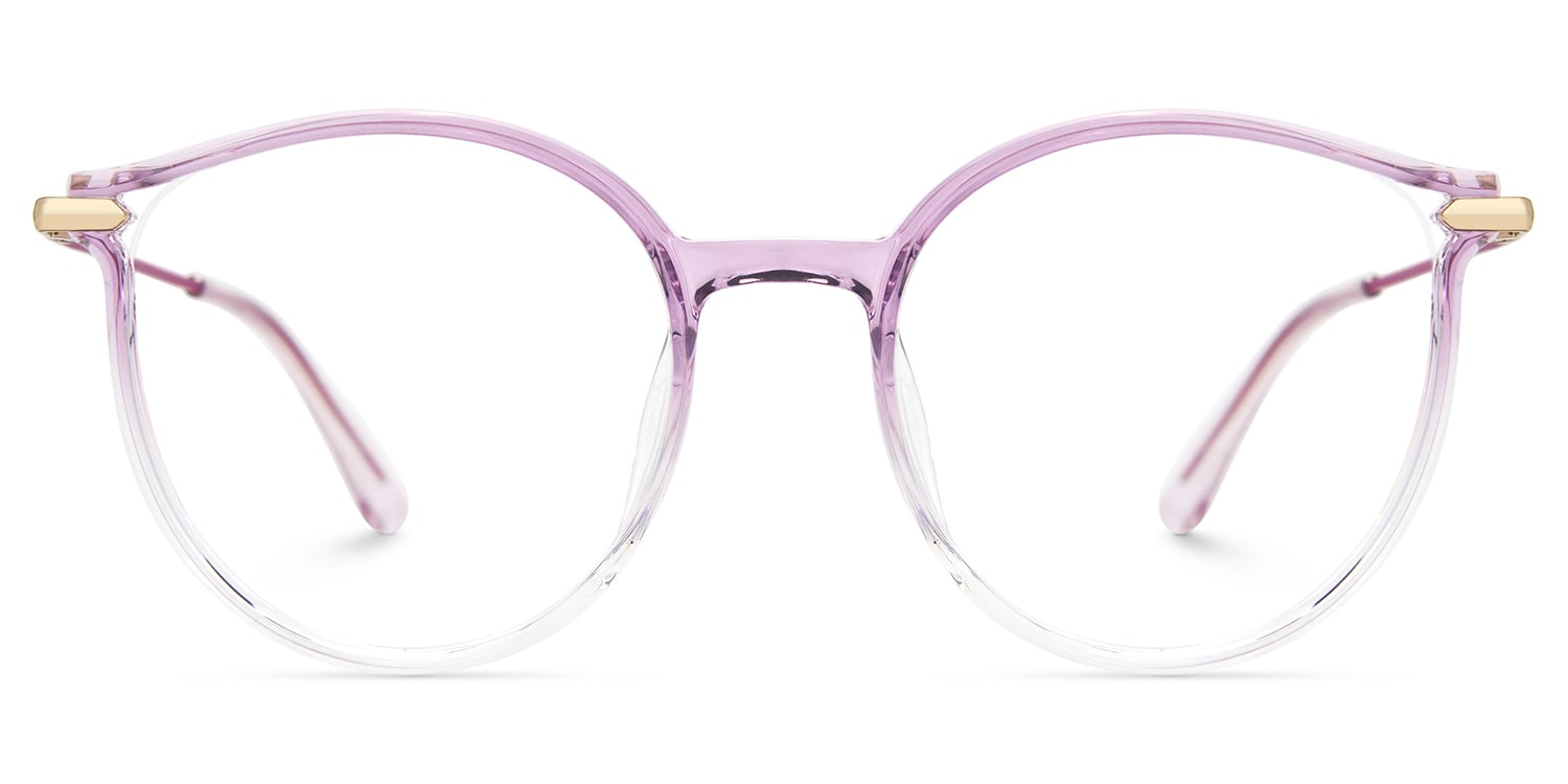 Caylan Round Purple Designer Eyeglass Frames0