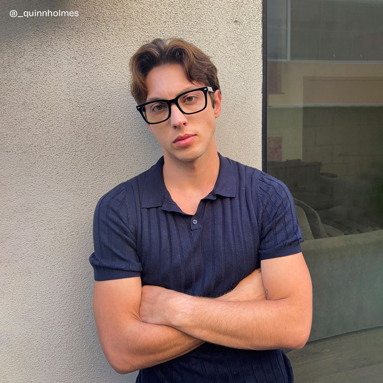 Patrick Black Rectangle Glasses