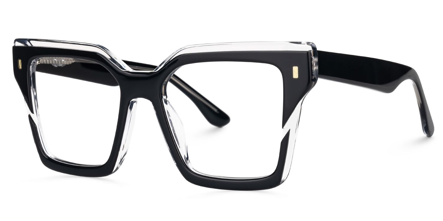Square Jhordy Black Glasses deals -Zeelool Glasses1