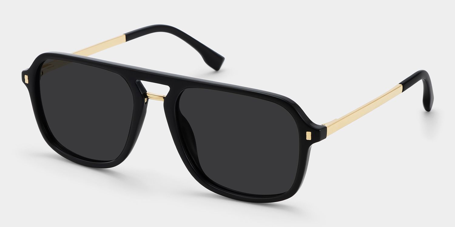 Kilworth Tr90 Black Aviator Frame Sunglasses | ZEELOOL