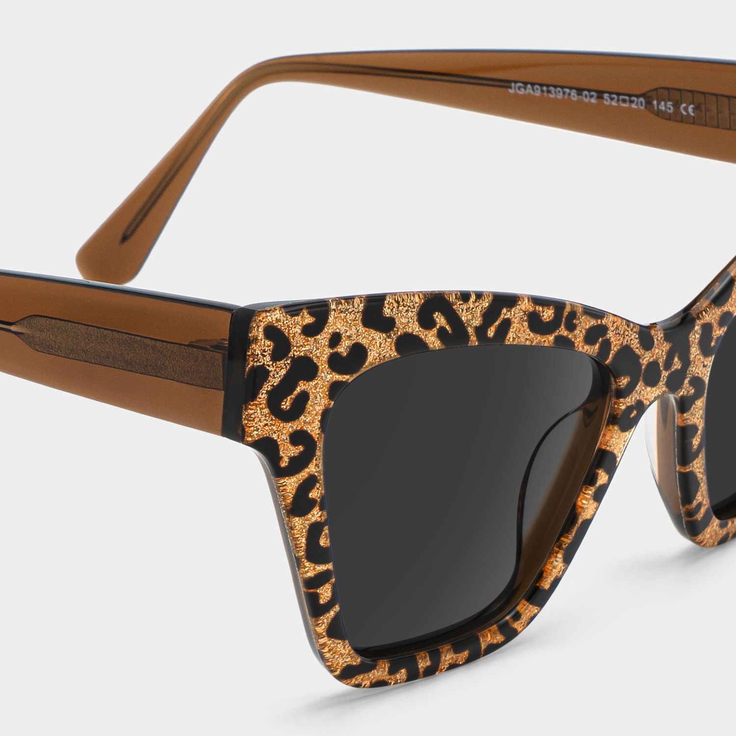 Designer Ansyah Cat Eye Leopard Print Frame Sunglasses