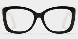 Rosie Black White Butterfly Glasses0