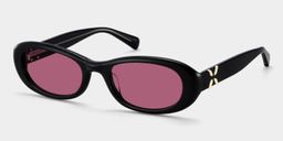 Catherine Black Oval Glasses2