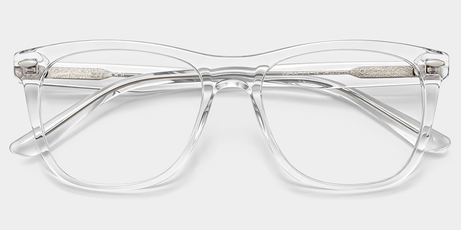Atlas Clear Rectangle Acetate Frame Glasses for Men | ZEELOOL2