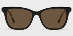Faith Black Rectangle Sunglasses0