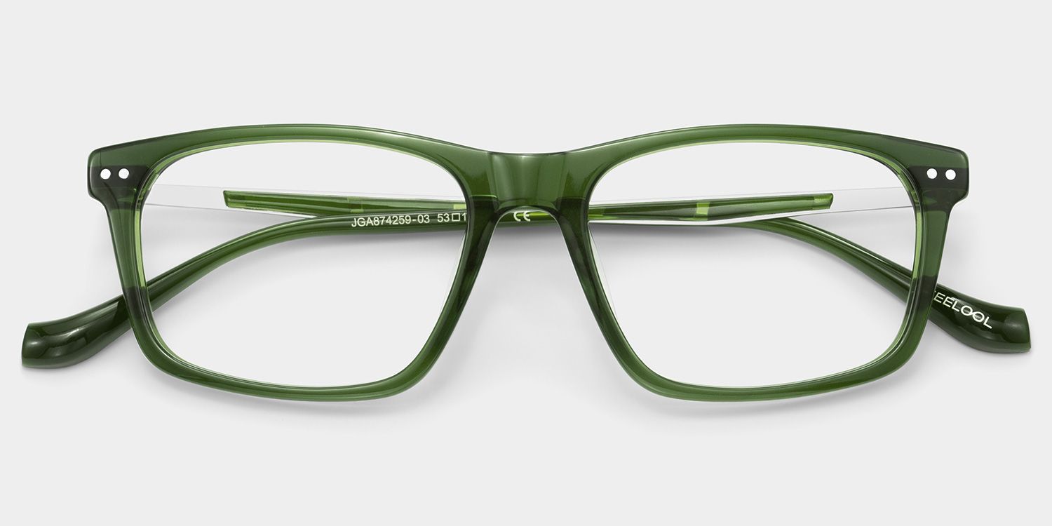Cozy Green Frame Glasses with Rectangle Frame Online | ZEELOOL5