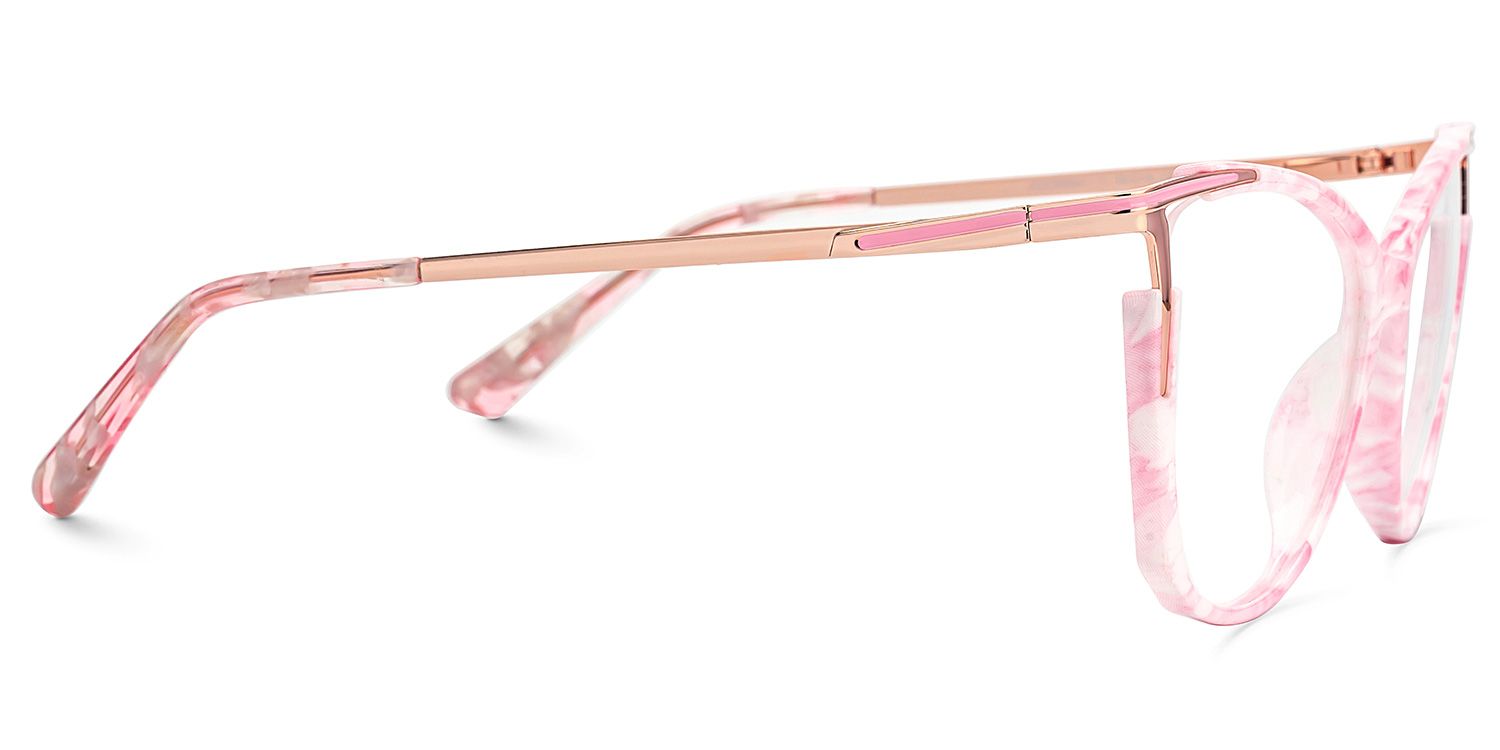 New Pink-Floral Color for Yomary Mixed-Material Eyeglasses  | Zeelool Optical2