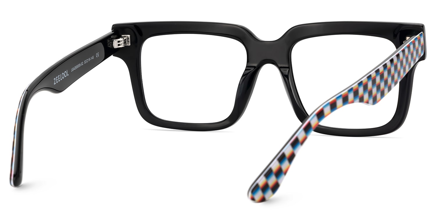 Chrissie Square Black Glasses5