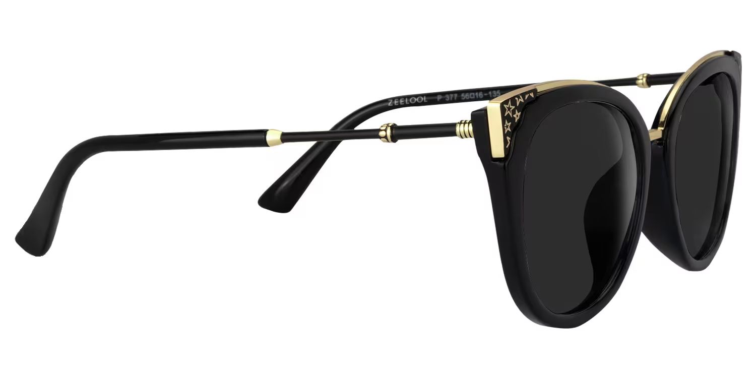 Dalton Cat Eye Black Sunglasses | Zeelool Glasses3
