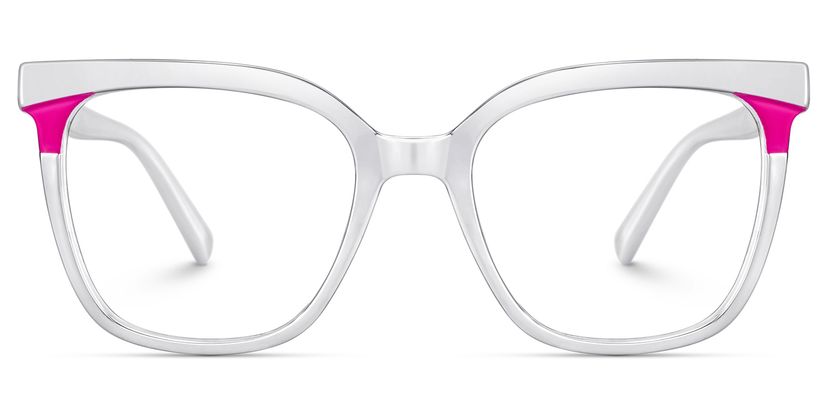 Dazzler Square Silver Pink Glasses