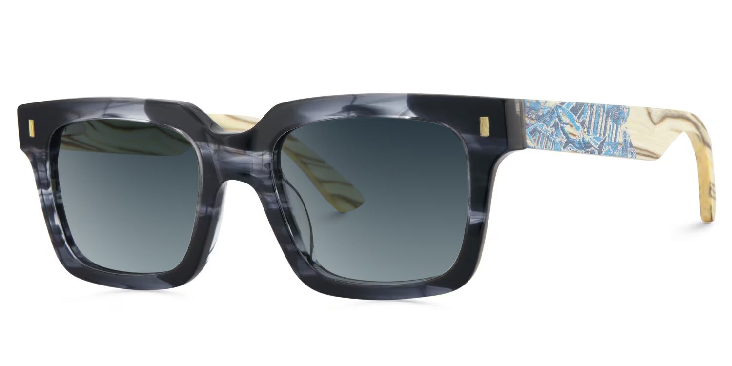 Rangel Gray Rectangle Polarized Sunglasses for Driving | ZEELOOL2