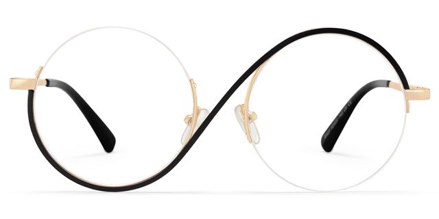 Flozif Round Black Glasses