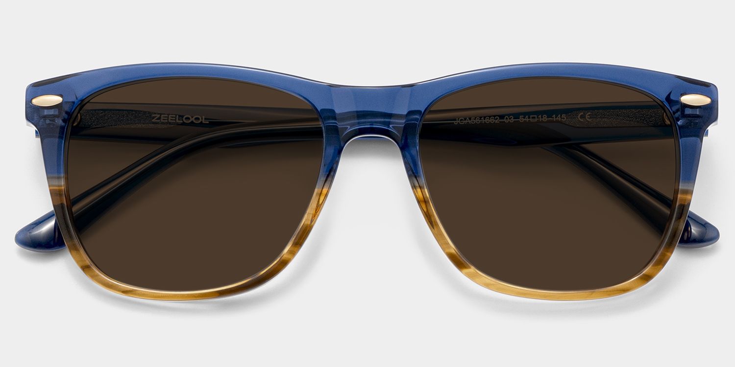 トルネ Atlas Rectangle Two-Tone Prescription Sunglasses | ZEELOOL