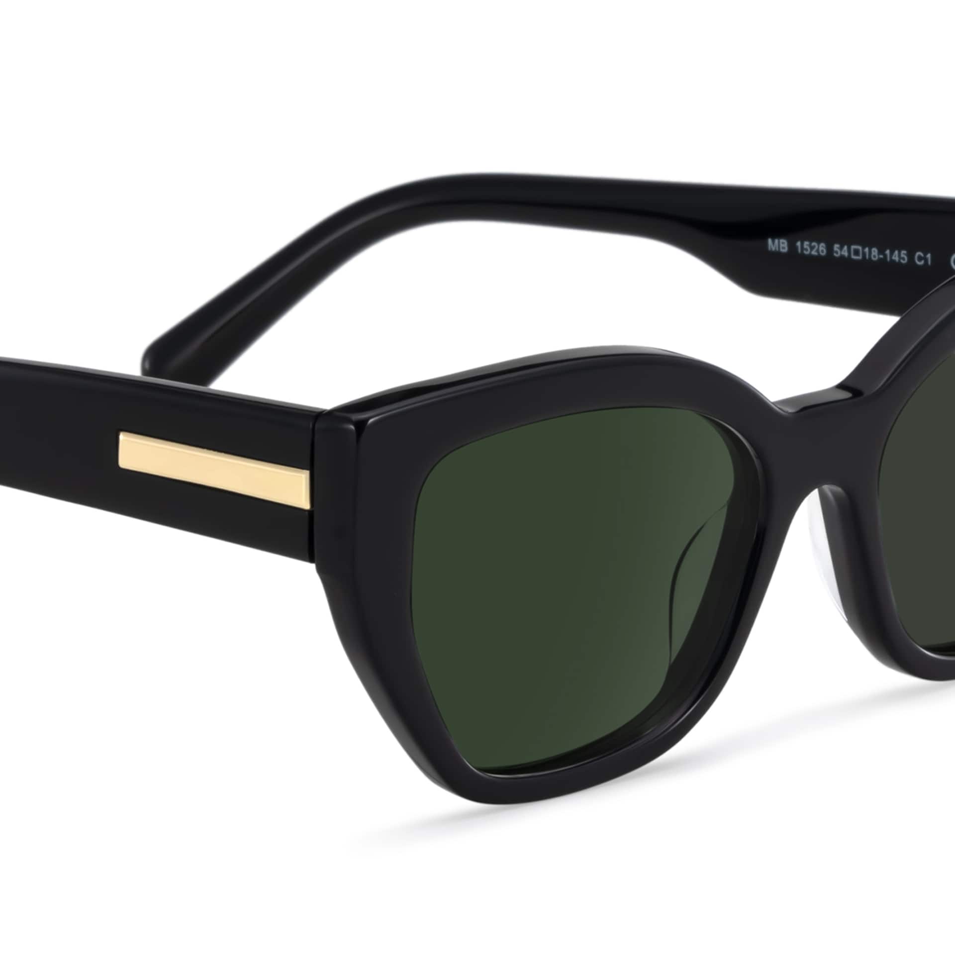 Zia black Frame Polarized Sunglasses with cat-eye Style Online | ZEELOOL5