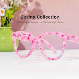 Harrell Square Pink Glasses0