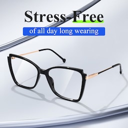 Kristen Cateye Black Glasses4